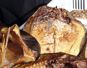 Image showing Smoked fish in market