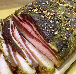 Image showing cold smoked bacon