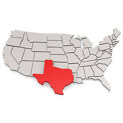 Image showing Texas map