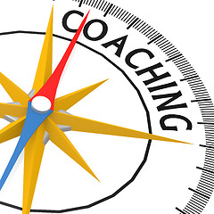 Image showing Compass with coaching word