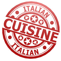 Image showing Italian cuisine stamp