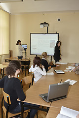 Image showing Female students in classroom