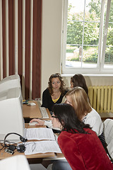 Image showing Female students in classroom