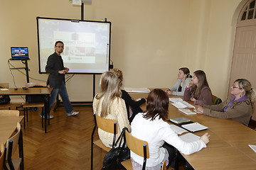 Image showing Female students in classroom