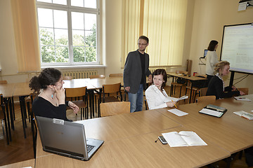 Image showing Female students in classroom