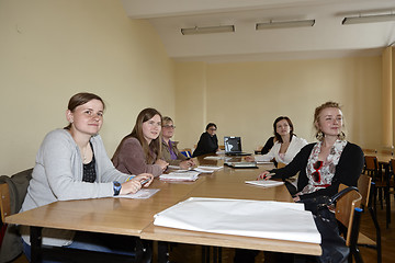 Image showing Female students in classroom