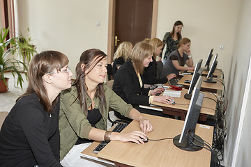 Image showing Female students in classroom