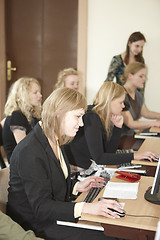 Image showing Female students in classroom