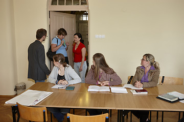 Image showing Female students in classroom