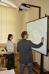 Image showing Female students in classroom