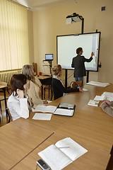 Image showing Female students in classroom