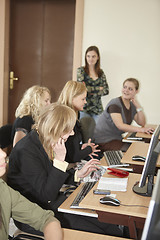 Image showing Female students in classroom