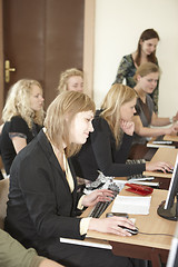 Image showing Female students in classroom