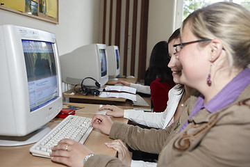 Image showing Female students in classroom