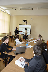 Image showing Female students in classroom