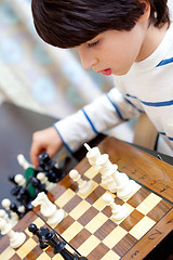 Image showing boy and chess