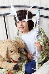 Image showing smiling boy in the American Indian image