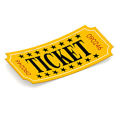 Image showing Ticket on white background