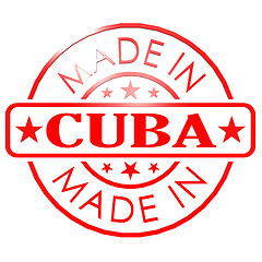 Image showing Made in Cuba red seal