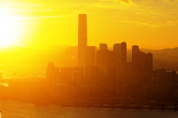 Image showing hong kong sunset