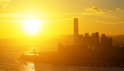 Image showing hong kong sunset