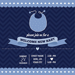 Image showing baby shower invitation in retro style