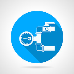 Image showing Round vector icon for pressure gauge