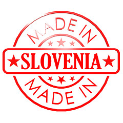 Image showing Made in Slovenia red seal