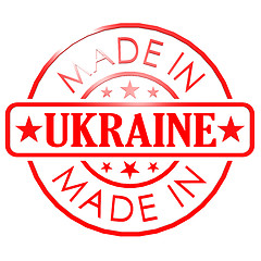 Image showing Made in Ukraine red seal