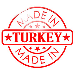 Image showing Made in Turkey red seal