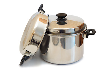 Image showing Large comfortable pot on a white background.