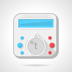 Image showing Colorful vector icon for heated floor thermoregulator