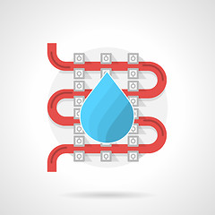 Image showing Colorful vector icon for water heated floor