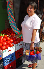 Image showing Buying vegetables