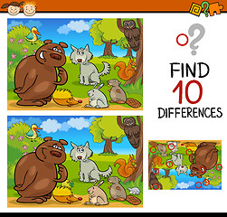 Image showing finding differences game cartoon