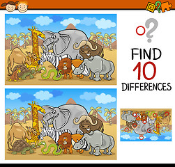 Image showing finding differences game cartoon