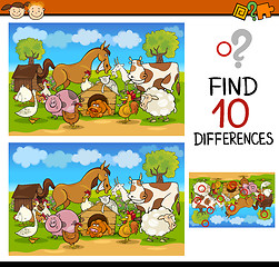 Image showing finding differences game cartoon