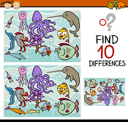 Image showing finding differences game cartoon