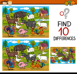 Image showing finding differences game cartoon