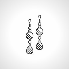 Image showing Black vector icon for earrings