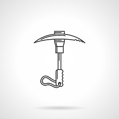 Image showing Black vector icon for ice axe