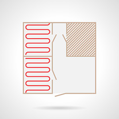 Image showing Colorful vector icon for underfloor heating project