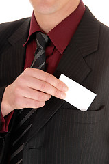 Image showing Man with business card.