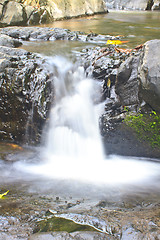 Image showing Nature waterfall in deep forest