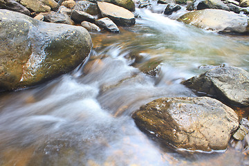 Image showing Nature waterfall in deep forest