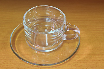 Image showing Empty glass tea cup