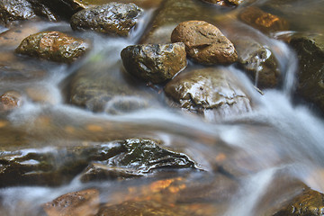 Image showing Nature waterfall in deep forest