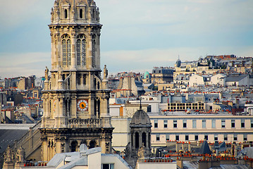 Image showing Paris rooftops