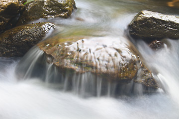 Image showing Nature waterfall in deep forest