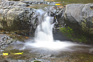 Image showing Nature waterfall in deep forest